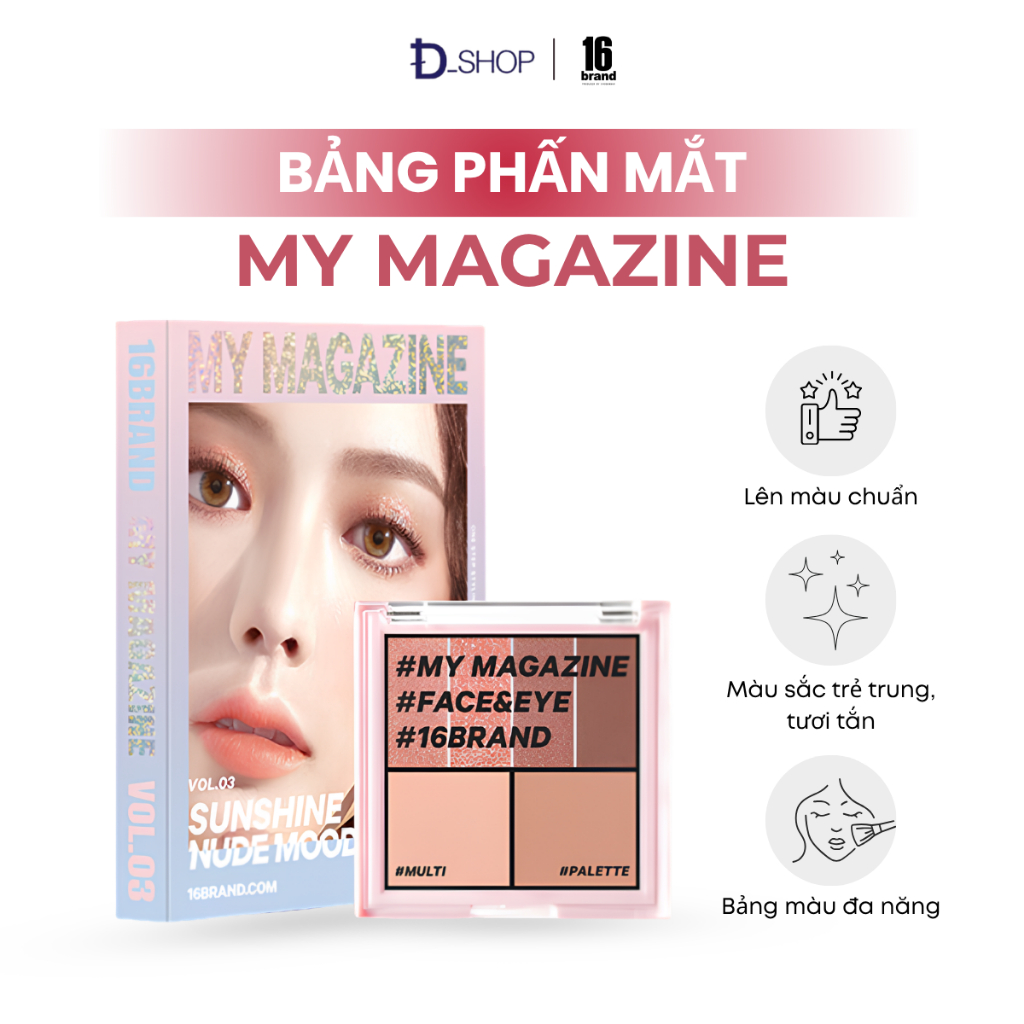 [16BRAND] Bảng phấn mắt 16 BRAND MY MAGAZINE