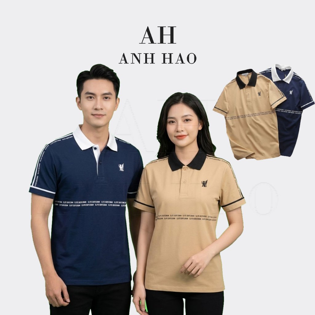 Áo Thun Polo Nam Elegant vải cotton dẻo, thoáng mát, cao cấp có In Logo Trước Ngực | AH STUDIO