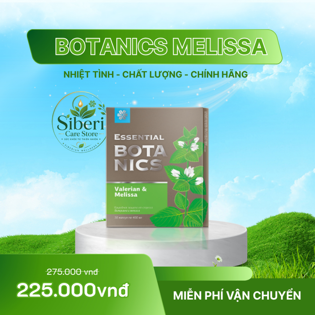 date 5/2026 Hỗ trợ điều trị mất ngủ Essential Botanics Valerian & Melissa - SIBERIAN WELLNESS