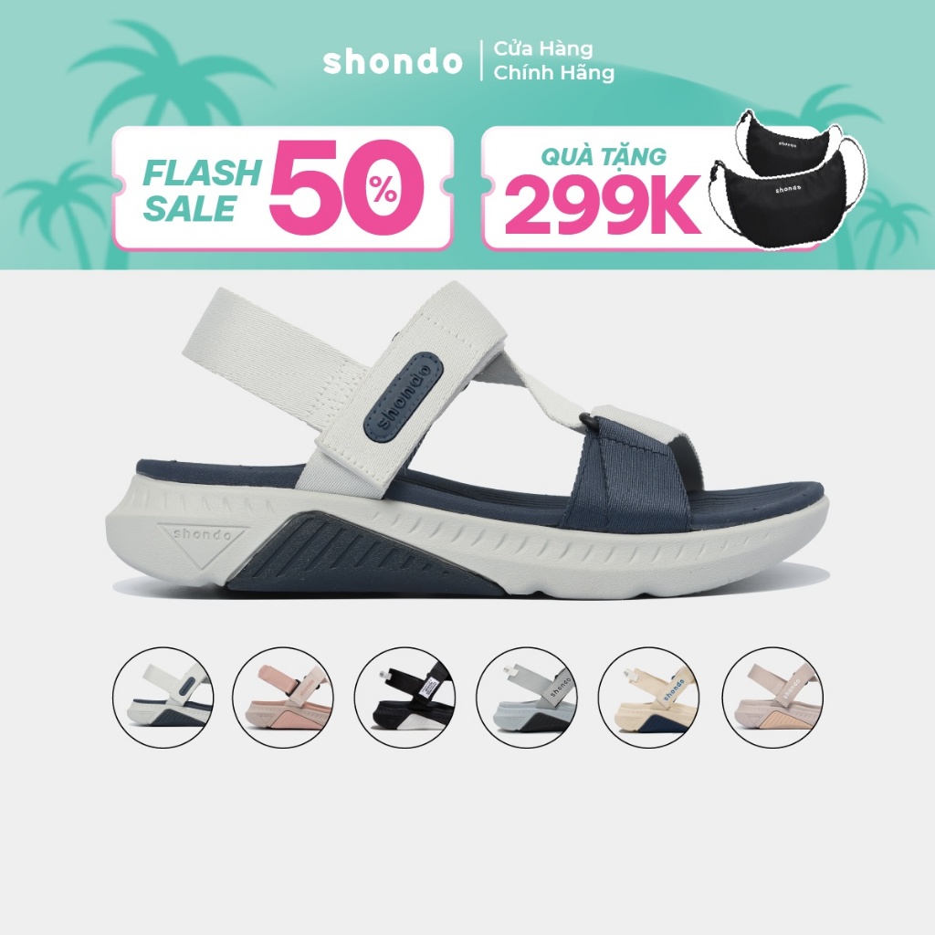 Giày Sandal Nam Nữ F7R Thoải Mái, Nhẹ Êm Shondo Nhiều Màu
