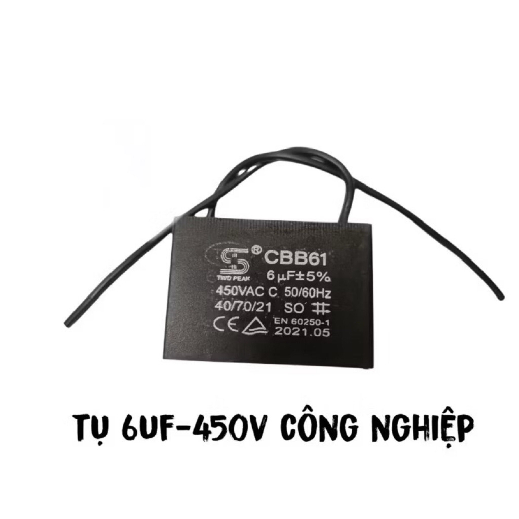 Tụ quạt công nghiệp 450V 6uf loại xịn (hàng đẹp)