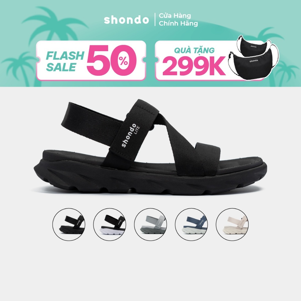 Giày Sandal Unisex F6S Lite Shondo Đế Phylon Siêu Nhẹ Chống Trượt Nhiều Màu