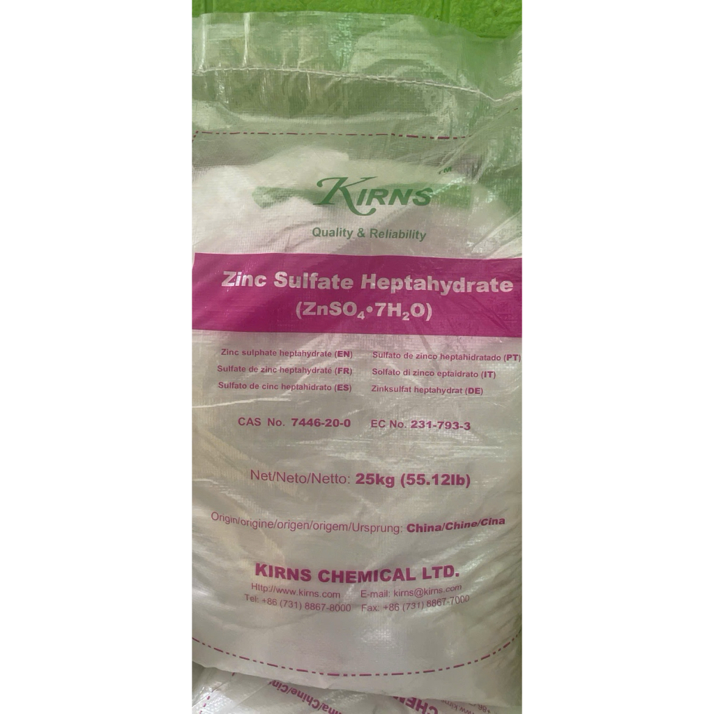 bao 25kg phân Bón Bổ Sung Kẽm Cho Cây Trồng  ZnSO4.7H2O TQuoc