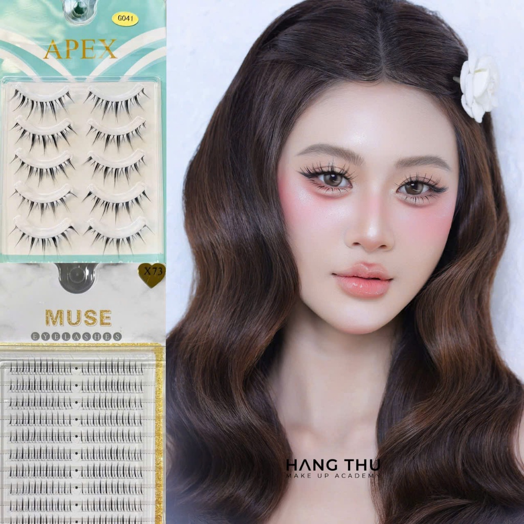 Muse G041 & X73: Combo mi cụm thưa và mi dưới mảnh cho đôi mắt trong trẻo, phong cách thanh thuần - 