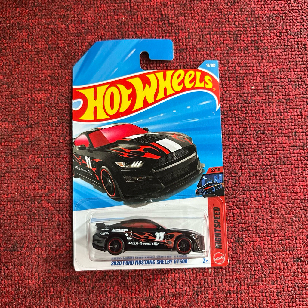 Xe mô hình Hot Wheels 2020 Ford Mustang Shelby GT500 (Đen)