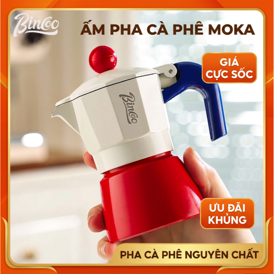 Bộ Ấm Pha Coffee Kiểu Ý Moka Pot Bình Moka  Máy pha cà phê Moka Pot Ấm pha cà phê