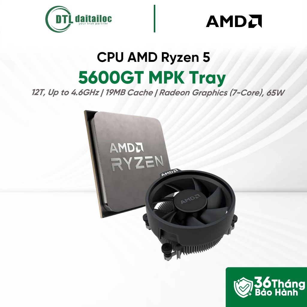 CPU AMD Ryzen 5 5600GT MPK Tray 3.6 GHz Upto 4.6 GHz 19MB 6 Cores 12 Threads | Chính hãng | Bảo hành
