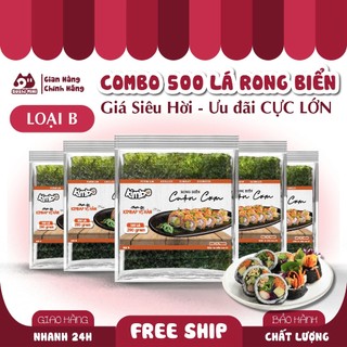 {GÓI 100 LÁ loại B} Rong Biển Cuộn KIMBAP SUSHI MIMI lá dài to, cắt được nhiều lát - Rong Biển Cuộn Sushi, kimbap