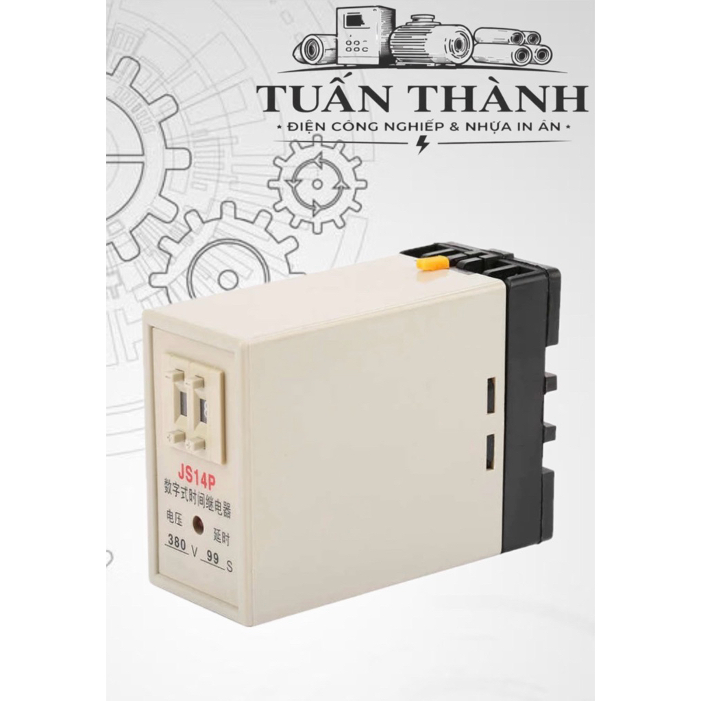 Relay Thời Gian JS14P 380VAC Hiệu BERM ( TẶNG ĐẾ )