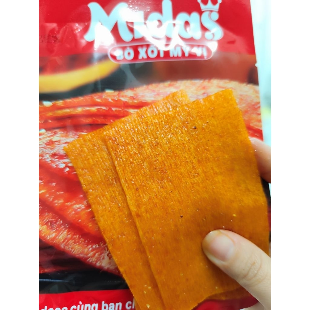 Combo 20 gói Snack Midas, bò xốt mỹ vị ăn liền ngon đậm đà