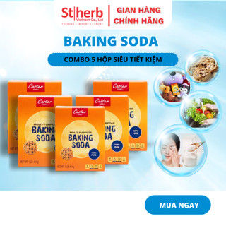 Combo 5 hộp Baking soda đa công dụng bột nở khử mùi diệt khuẩn tẩy rửa làm bánh chăm sóc da