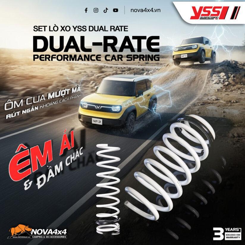 Set lò xo YSS Dual Rate Performance Springs cho Vinfast VF3 - Công nghệ K-Rate biến thiên - Ô tô