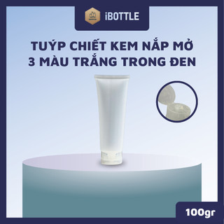 Tuýp Chiết iBOTTLE 100g Nắp Bật - Vỏ Tuýp Chiết Sữa Rửa Mặt, Kem Chống Nắng 3 Màu Trắng, Đen, Mờ