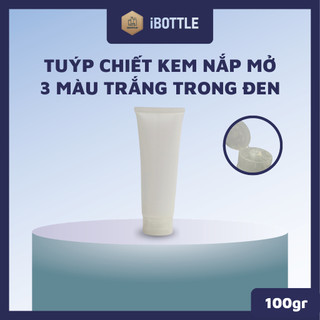 Tuýp Chiết iBOTTLE 100g Nắp Bật - Vỏ Tuýp Chiết Sữa Rửa Mặt, Kem Chống Nắng 3 Màu Trắng, Đen, Mờ