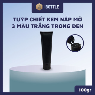Tuýp Chiết iBOTTLE 100g Nắp Bật - Vỏ Tuýp Chiết Sữa Rửa Mặt, Kem Chống Nắng 3 Màu Trắng, Đen, Mờ