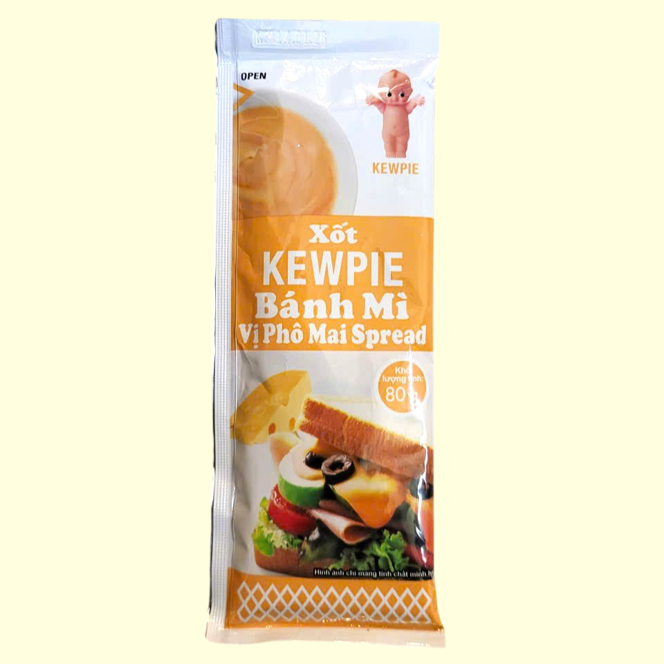 KEWPIE + gói CAM 80gr + XỐT BÁNH MÌ PHÔ MAI Cheese Mayonnaise Spread
