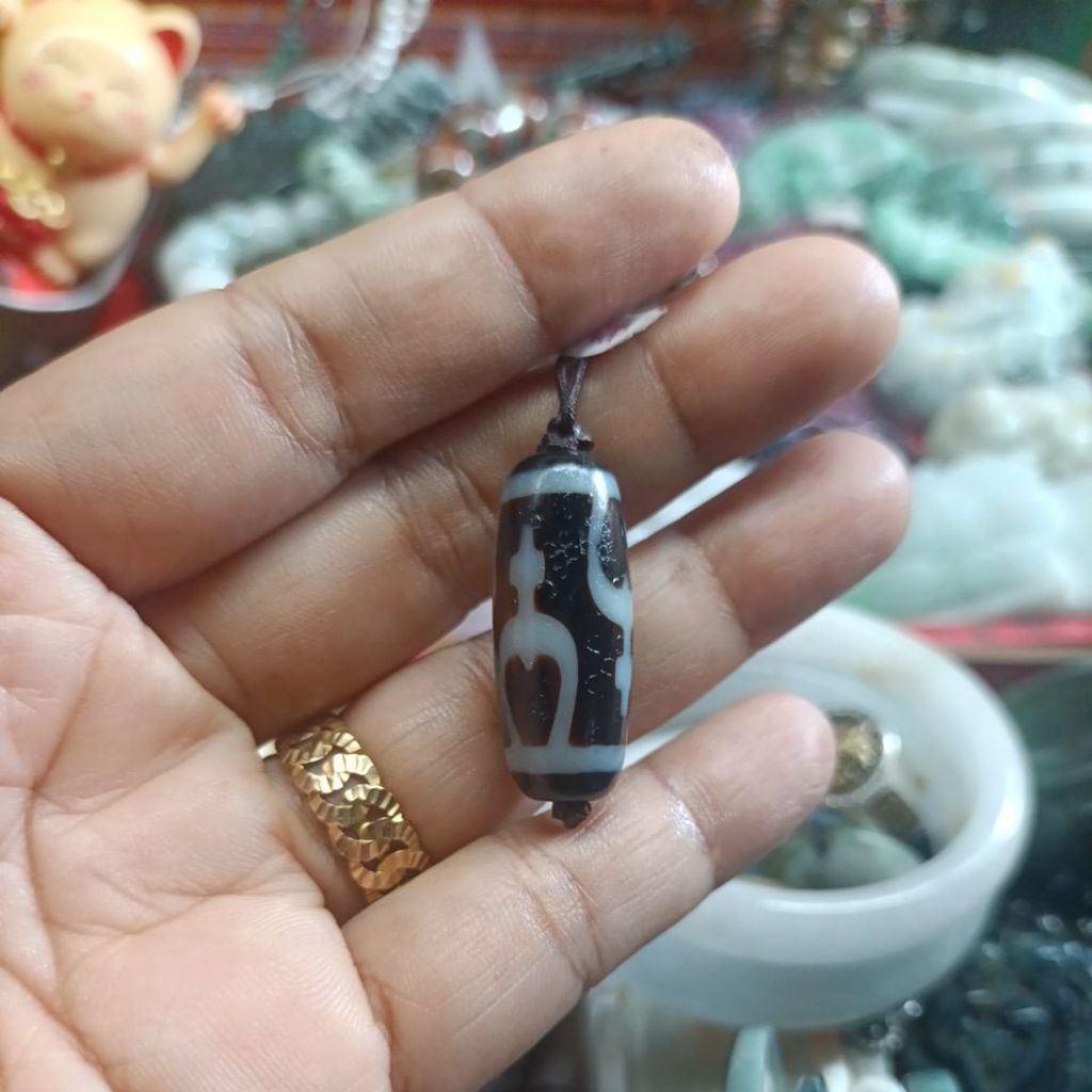 DZI bảo bình,dxi tứ bình tây tạng.