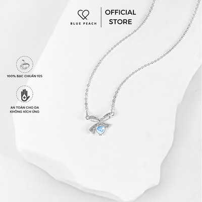 Dây Chuyền Bạc Blue Peach DC Nơ Moonstone VN V3 - Size S DC989