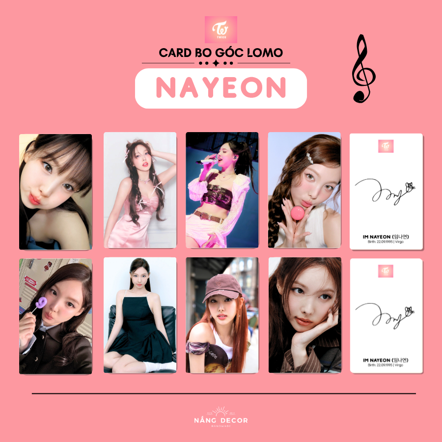 [HCM] Card Bo Góc Twice NAYEON Im Nayeon - Size 5.4 x 9cm | Nắng Decor 2015