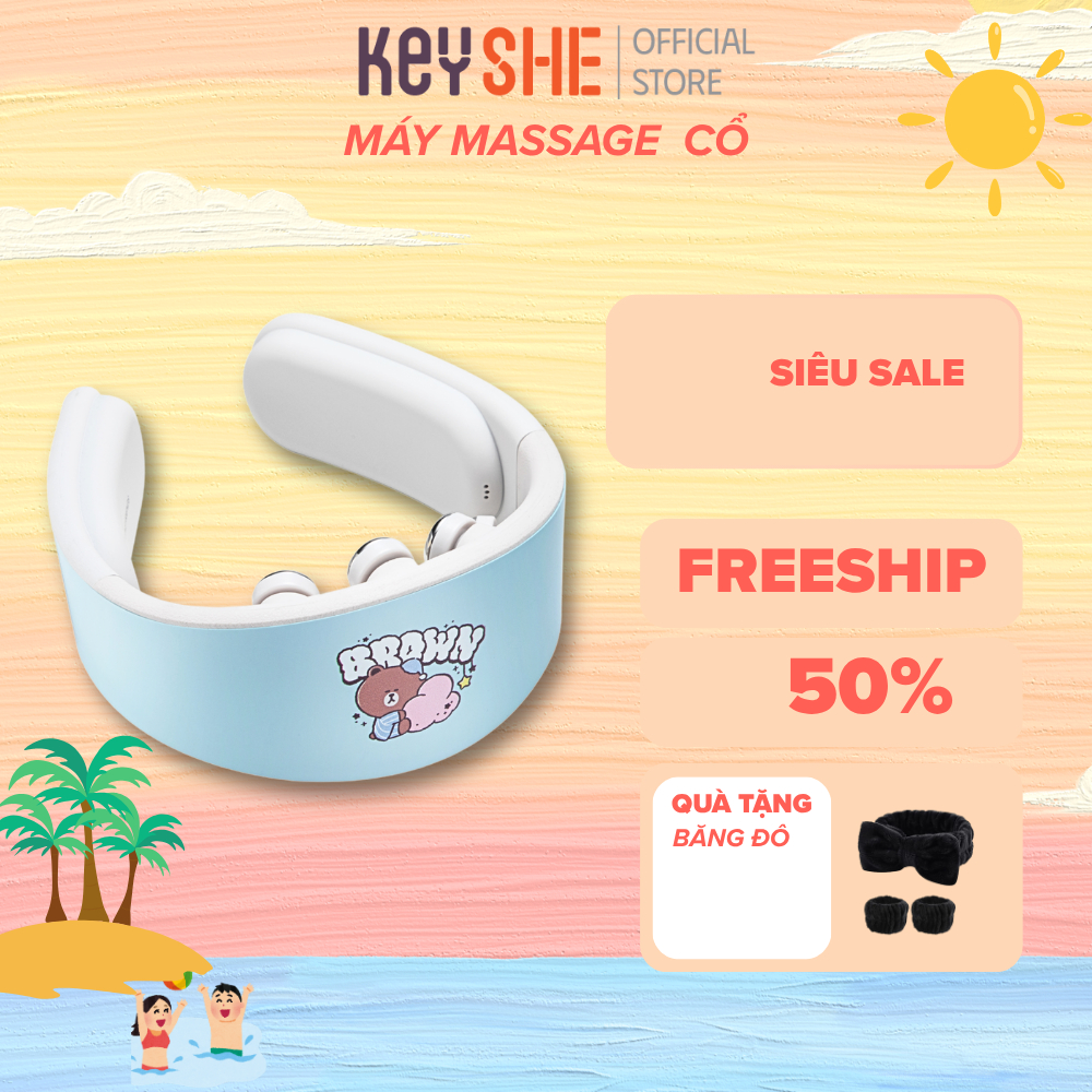 [CÓ HỎA TỐC HCM] Máy massage xung điện cổ vai gáy OGAWA LINE FRIENDS – Bảo hành 12 tháng