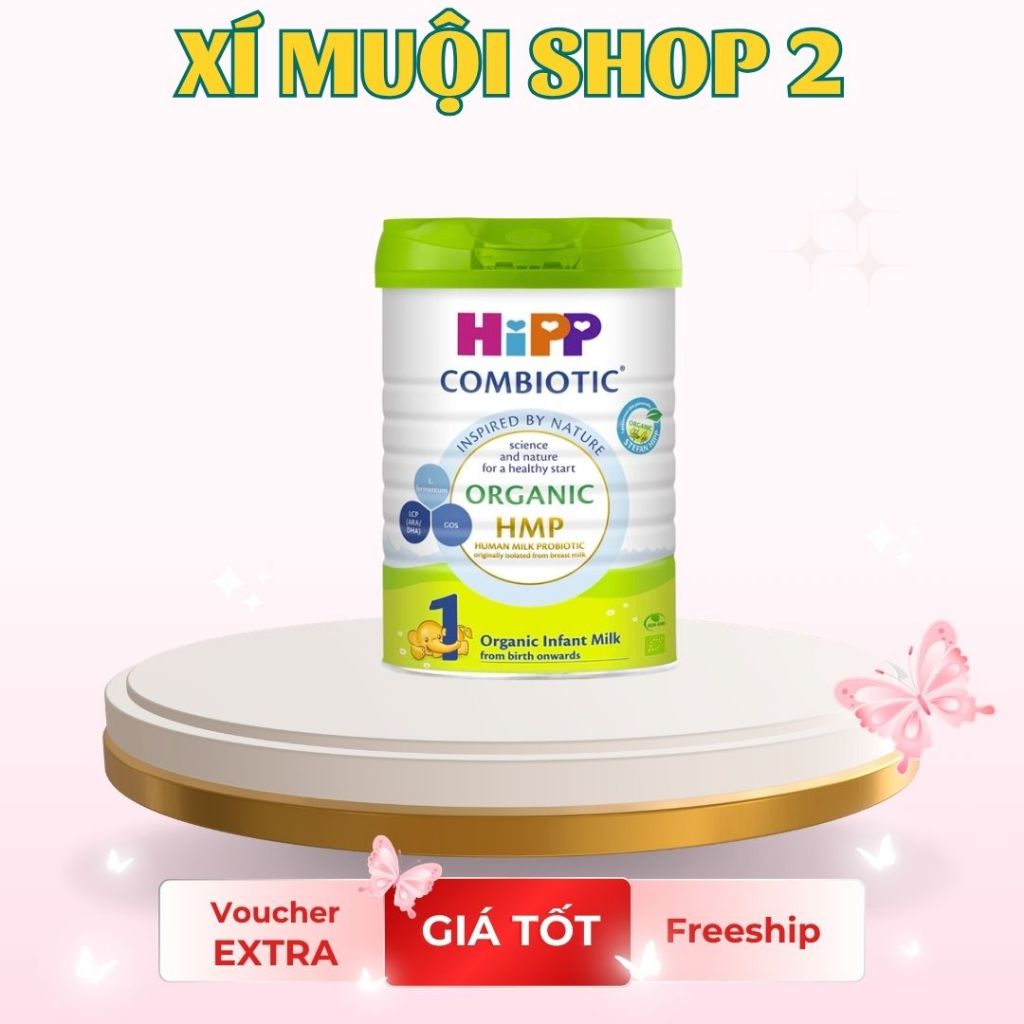 Sữa bột Hipp Organic-Lon 800g- hàng chính hãng 4 lon tặng balo Hipp