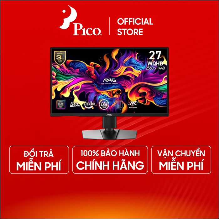 Màn hình MSI MAG 272QP QD-OLED X24 27" QD-OLED 2K 240Hz - bảo hành chính hãng