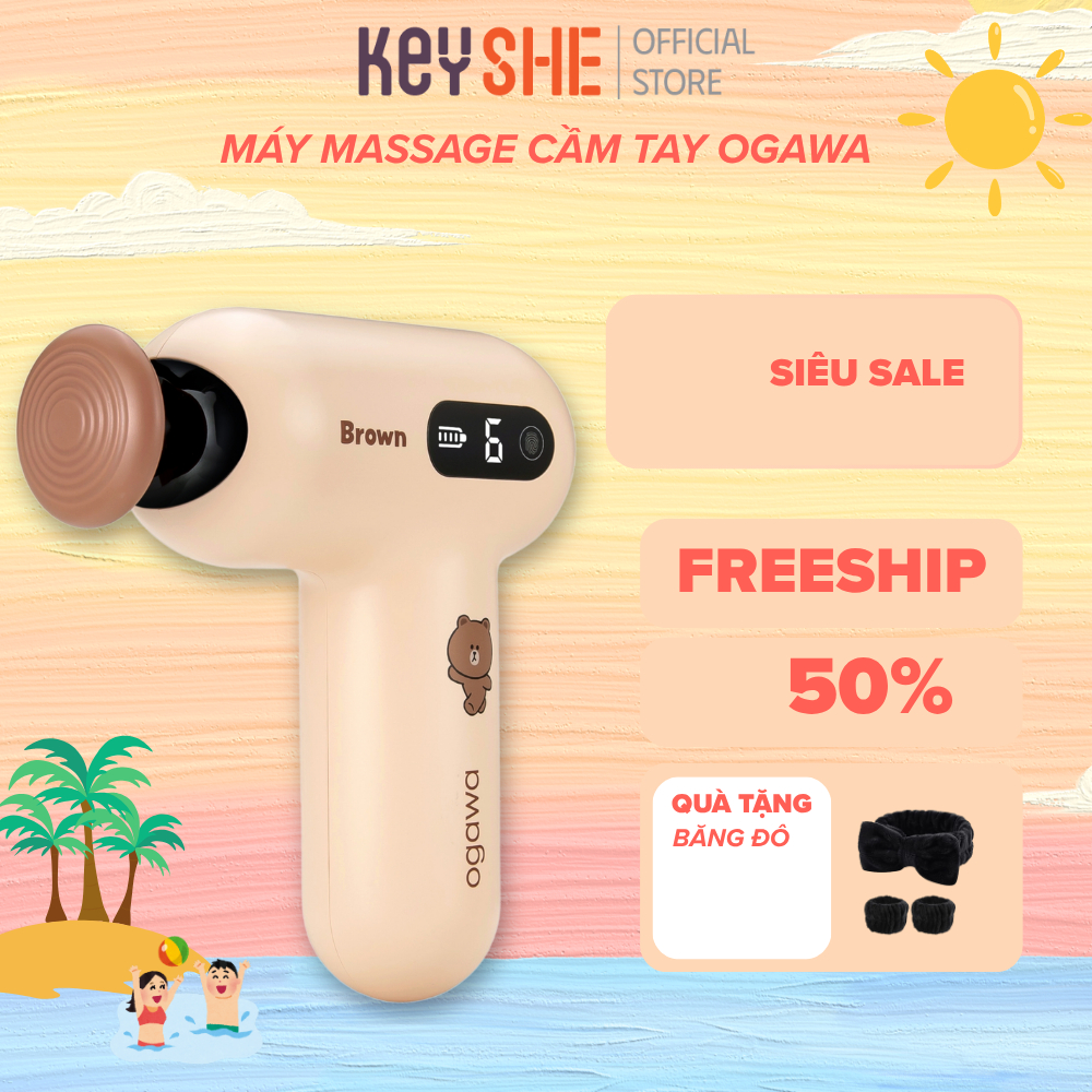 [CÓ HỎA TỐC HCM] Máy massage cầm tay mini OGAWA LINE FRIENDS cảm ứng màn hình led cao cấp -Bảo hành 