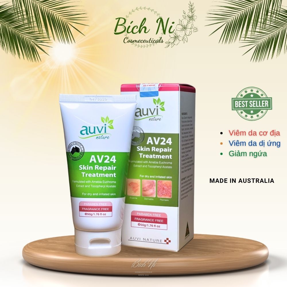 Kem dưỡng ẩm, phục hồi cho da khô và da nhạy cảm  Auvi Nature AV24 Skin Repair Treatment 50g