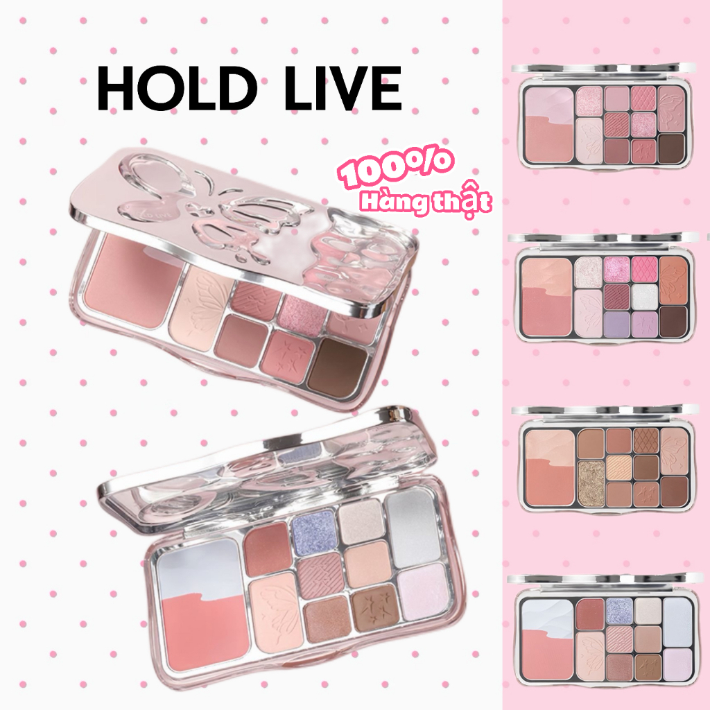 [HOLD LIVE] 4in1 Bảng phấn mắt HOLD LIVE 12 màu trang điểm nhẹ nhàng hàng ngày tự nhiên