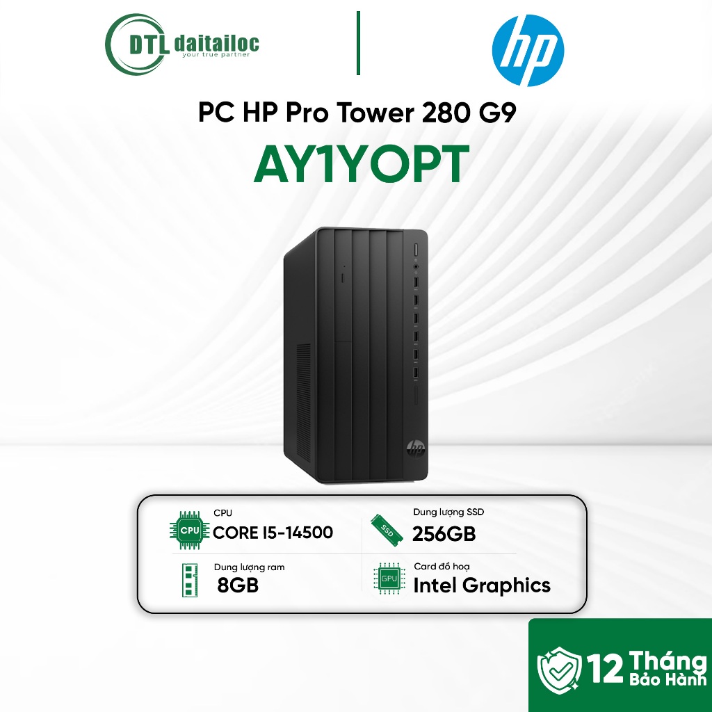 PC HP Pro Tower 280 G9 AY1YOPT Core i5-14500 8 GB 256GB SSD Win 11 SL Đen | Chính hãng | Bảo hành 12