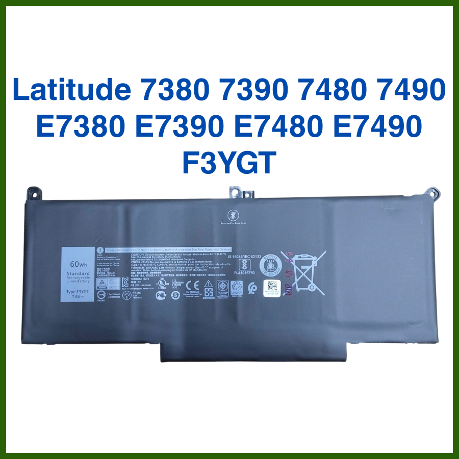 Pin Laptop Dell Latitude 7380 7390 7480 7490 E7380 E7390 E7480 E7490 F3YGT - Latitude 12 13 14 7000 
