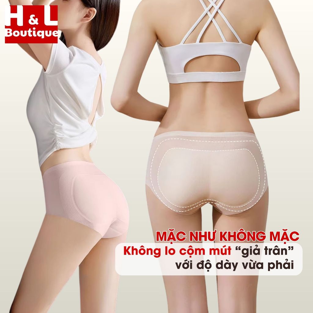 [BST 2026] Quần Lót Nâng Mông Mút Dày 1Cm, Quần Độn Mông Tàng Hình Không Lộ Viền HL BOUTIQUE N2055
