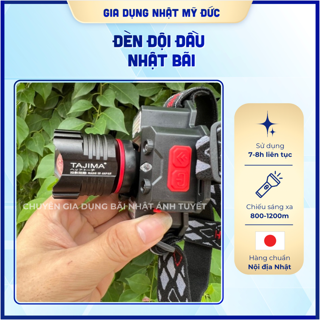 Đèn đội đầu nhật bãi 89% TaJima (made in japan)