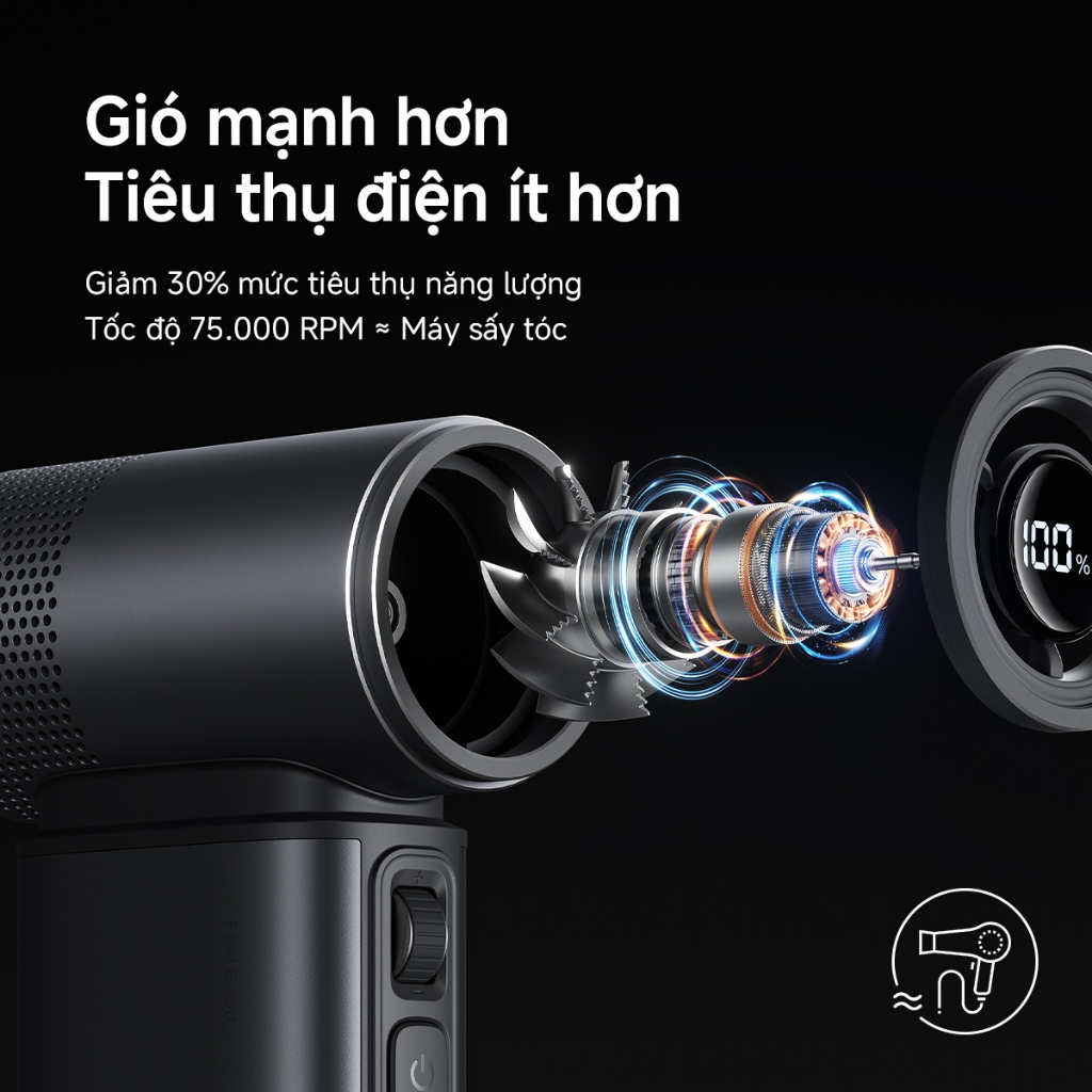 Quạt cầm tay JisuLife Ultra2 đa năng, pin 9000mAh bền, 100 cấp gió mạnh, đèn pin, sạc dự phòng, cắm trại ngoài trời | BigBuy360 - bigbuy360.vn