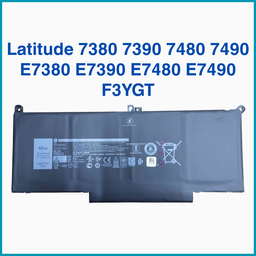 Pin Laptop Dell Latitude 7380 7390 7480 7490 E7380 E7390 E7480 E7490 F3YGT - Latitude 12 13 14 7000 