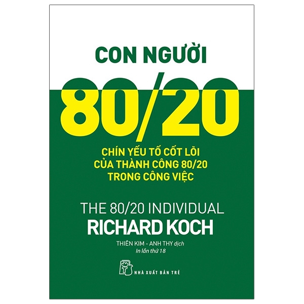 Sách - Trẻ - Con người 80/20: Chín yếu tố cốt lõi của thành công 80/20 trong công việc