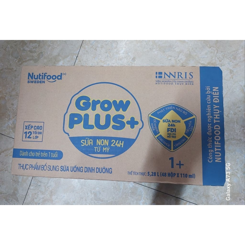 sữa Nutifood grow plus vàng 110ml thùng/ 48 hộp
