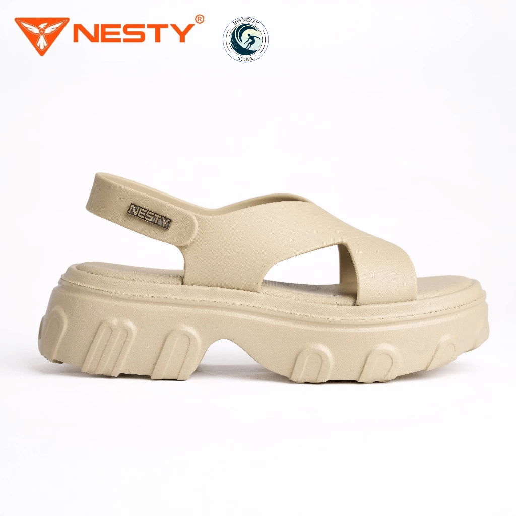 Giày Sandal Nữ chính hãng NESTY - quai chéo đế EVA Cao 6cm mã NE24