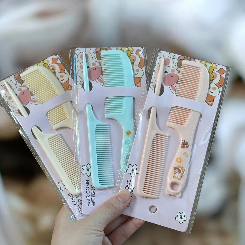 Set 2 Lược Chải Tóc Cute Mini Bỏ Túi Dễ Thương Phụ Kiện Tóc Nữ - Jron Beauty