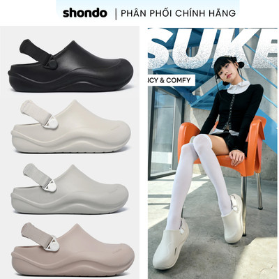 [FULL BOX] [TẶNG VỚ] Giày Clog nhựa đi mưa, sandal, Sục Suke đủ màu Nam Nữ chính hãng Shondo