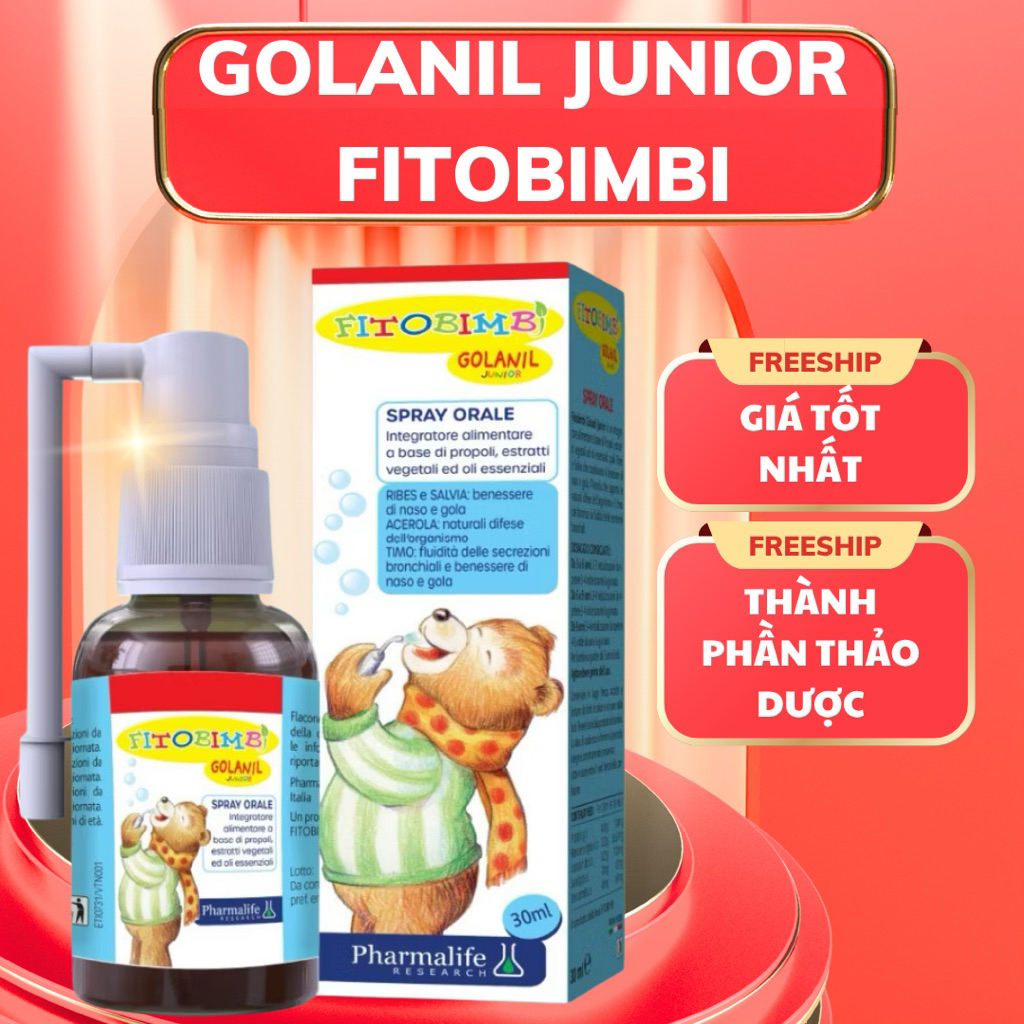 Fitobimbi Golanil Junior 30ml tặng Hỗ trợ tăng sức đề kháng. Hỗ trợ cải thiện tình trạng đờm