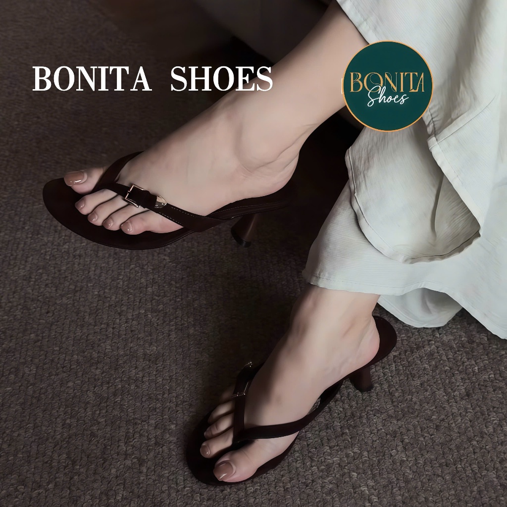 NS1 Cao gót quai Kẹp KHÓA gài cao 7cm - Bonita Shoes - G501