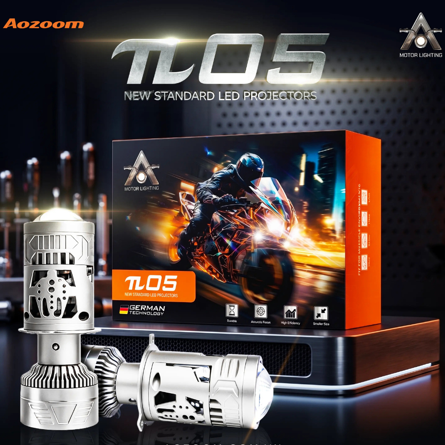 Bi Cầu Mini Chân H4 Aozoom Pi05 Công Suất 60W - 70W Bi Cầu Mini H4 Cho Xe Máy