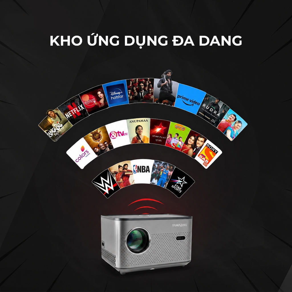 Máy chiếu Mini YAMAZAKi X9 PRO Y2 Độ Phân Giải Full HD Hỗ Trợ 4K Độ Sáng 4200 Lumes Xem Phim Tại Nhà Giải Trí Siêu Nét | BigBuy360 - bigbuy360.vn