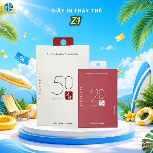 [CHÀO HÈ] Giấy In Ảnh Hprt Cho Máy Ảnh Chụp Lấy Liền Z1 - 20sheets/Box, 50sheets/Box