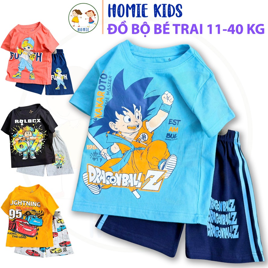 Set đồ ngủ bé trai size đại 11-40 kg bộ quần áo trẻ em vải cotton thấm hút mồ hôi in hình capybara l