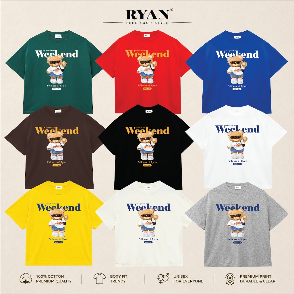 Áo Thun Local Brand RYAN mẫu Ryan Teddy Form Boxy- Vải Cotton 250GSM