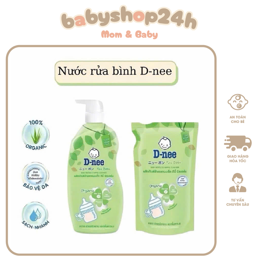 ( Dạng Chai Và Dạng Túi ) Nước Rửa Bình Sữa Dnee Thái Lan Hàng Chính Hãng Tem Phụ Công Ty Đại Thịnh Size 550 Túi/ 600ml