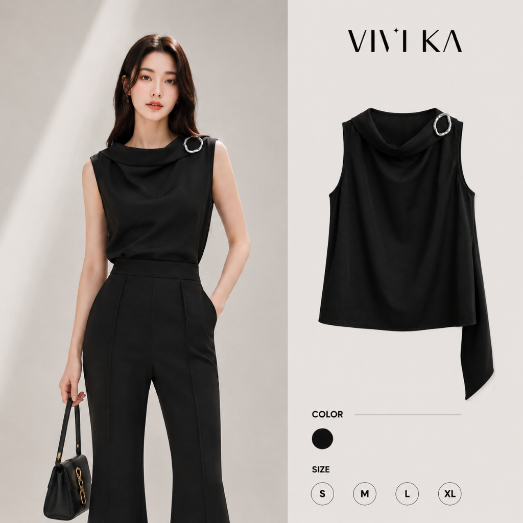 Áo thiết kế Mirven SUITS BY CHAN áo kiểu, công sở nữ thanh lịch, sang trọng, đi làm