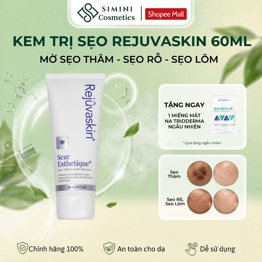 Kem Trị Sẹo Thâm, Lấp Đầy Sẹo Rỗ, Sẹo Lõm Scar Esthetique của Rejuvaskin Tuýp 60ml